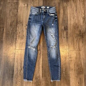 KanCan Women’s Ripped Blue Skinny Jeans